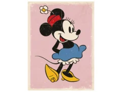 Pyramid International WDC92456 Minnie Mouse (Retro) -Canvas Print, Les, Multicolour, 30 x 40 x 1,3 cm