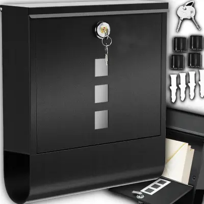 Vodoodporni poštni nabiralnik z režo za časopise antracit LBX