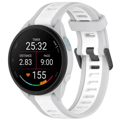 20 mm silikonski zapestni trak za Samsung/Garmin/Venu/Vivomore White