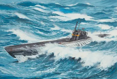 German Submarine TYPE VII C/41 ''Atlantic Version''