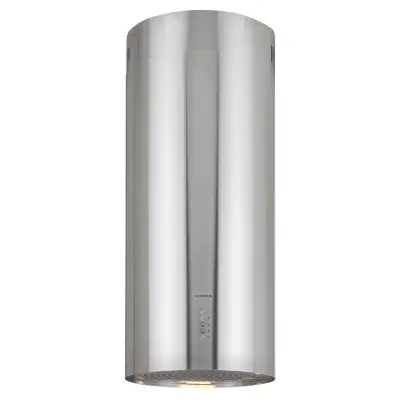 Klarstein Bolea, otočna kuhinjska napa, Ø38cm, način recirkulacije/odsesavanja zraka, 600m³/h, LED, vključno s filtri z aktivnim ogljem, INOX