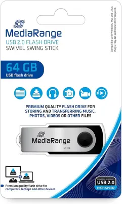 Usb ključ 64gb mediarange 2.0 mr912