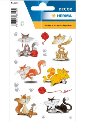 PEGATINAS DEKOR SMEŠNE MAČKE BLEŠČIČNE