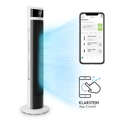 Klarstein Icetower Smart stebrični ventilator, 45 W, upravljanje z aplikacijo