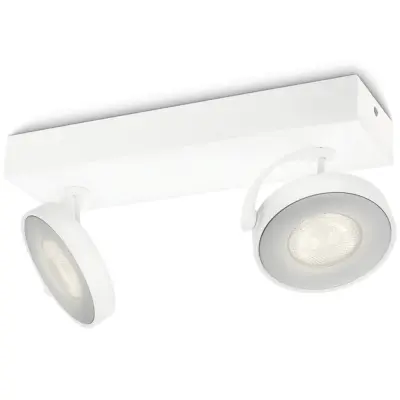 Philips myLiving LED reflektor Clockwork 2x4,5 W bela