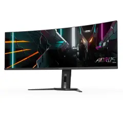 GIGABYTE AORUS CO49DQ 49'' OLED DQHD ukrivljen monitor, 5120 x 1440, 0.03ms, 144Hz, zvočniki