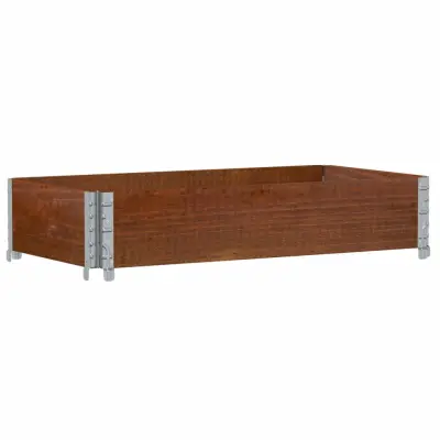vidaXL Vrtno korito rjavo 100x50 cm trdna borovina