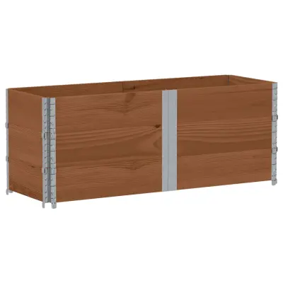 vidaXL Vrtno korito rjavo 150x50 cm trdna borovina