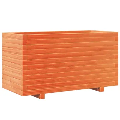 vidaXL Vrtno cvetlično korito voščeno 90x40x49,5 cm trdna borovina