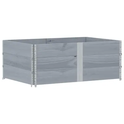 vidaXL Vrtno korito sivo 150x100 cm trdna borovina
