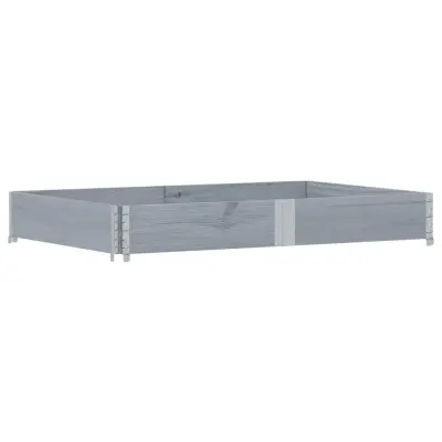 vidaXL Vrtno korito sivo 150x100 cm trdna borovina