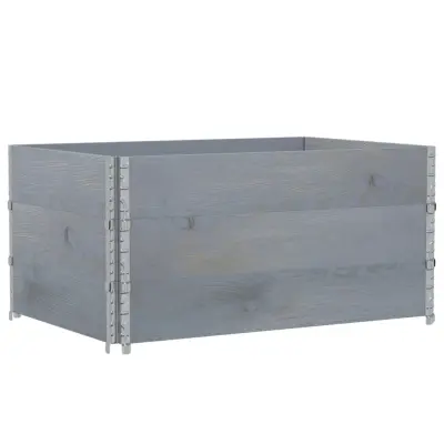 vidaXL Vrtno korito sivo 120x80 cm trdna borovina