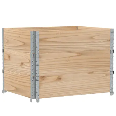 vidaXL Vrtno korito 80x60 cm trdna borovina
