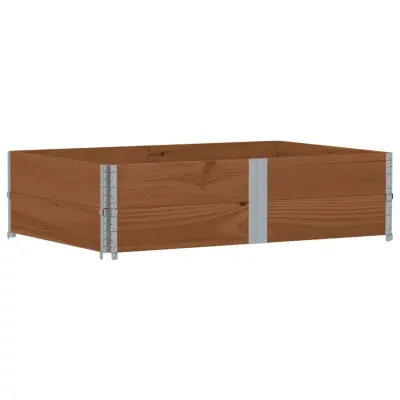 vidaXL Vrtno korito rjavo 150x100 cm trdna borovina