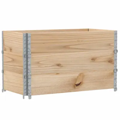 vidaXL Vrtno korito 100x50 cm trdna borovina