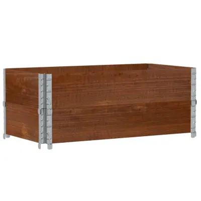 vidaXL Vrtno korito rjavo 100x50 cm trdna borovina