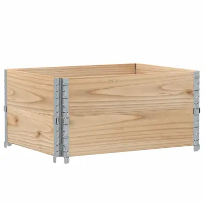 vidaXL Vrtno korito 80x60 cm trdna borovina