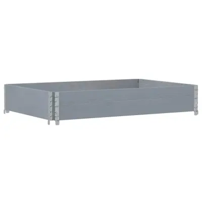vidaXL Vrtno korito sivo 120x80 cm trdna borovina