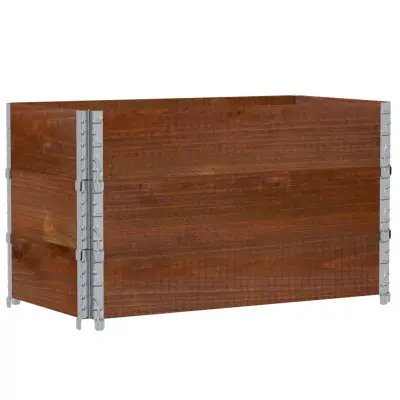 vidaXL Vrtno korito rjavo 100x50 cm trdna borovina