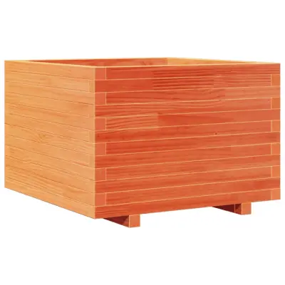 vidaXL Vrtno cvetlično korito voščeno 70x70x49,5 cm trdna borovina