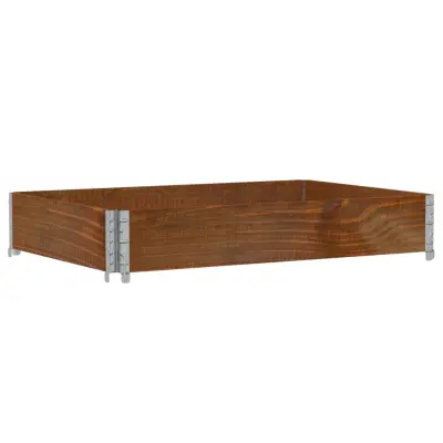 vidaXL Vrtno korito rjavo 120x80 cm trdna borovina