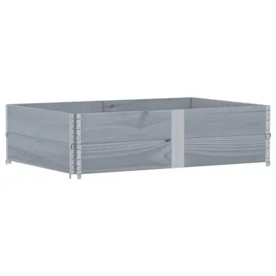 vidaXL Vrtno korito sivo 150x100 cm trdna borovina