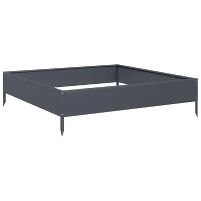 vidaXL Visoka greda antracit 100x100x26 cm jeklo