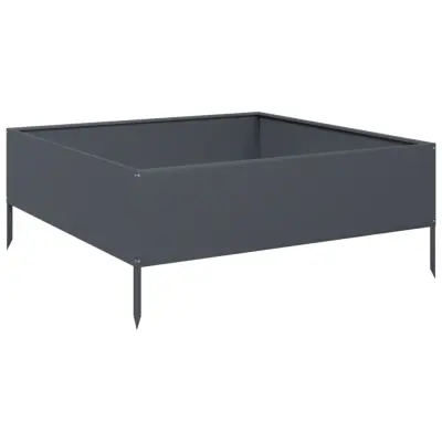 vidaXL Visoka greda antracit 100x100x25 cm jeklo