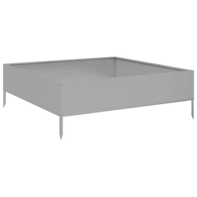 vidaXL Vrtna visoka greda 100x100x33,5 cm pocinkano jeklo