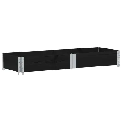 vidaXL Vrtna visoka greda črna 150x50 cm trdna borovina