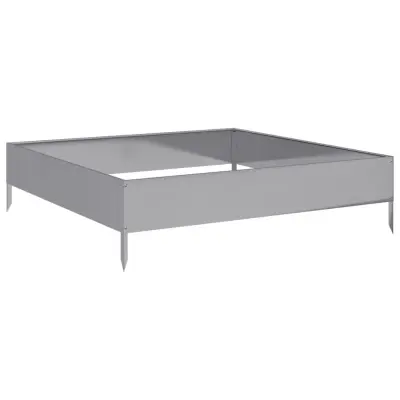 vidaXL Vrtna visoka greda 100x100x26 cm pocinkano jeklo