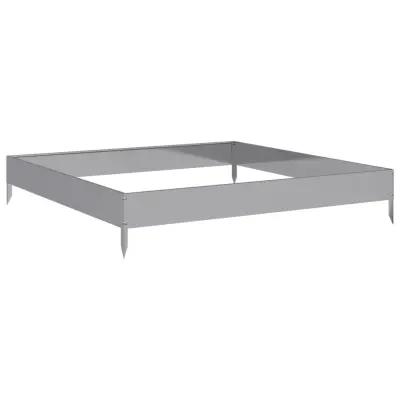 vidaXL Vrtna visoka greda 100x100x18,5 cm pocinkano jeklo