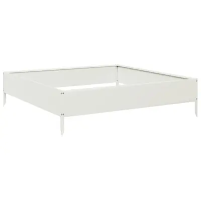 vidaXL Vrtna visoka greda bela 100x100x26 cm jeklo