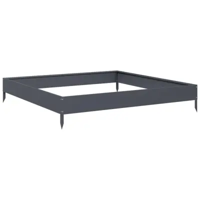 vidaXL Visoka greda antracit 100x100x18,5 cm jeklo