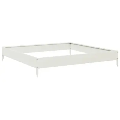 vidaXL Vrtna visoka greda bela 100x100x18,5 cm jeklo