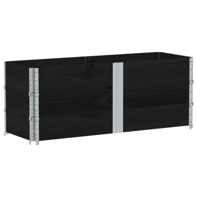 vidaXL Vrtna visoka greda črna 150x50 cm trdna borovina