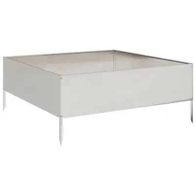 vidaXL Vrtna visoka greda 100x100x25 cm nerjaveče jeklo