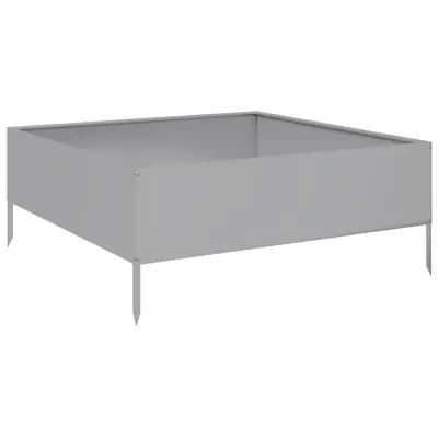vidaXL Vrtna visoka greda 100x100x25 cm pocinkano jeklo