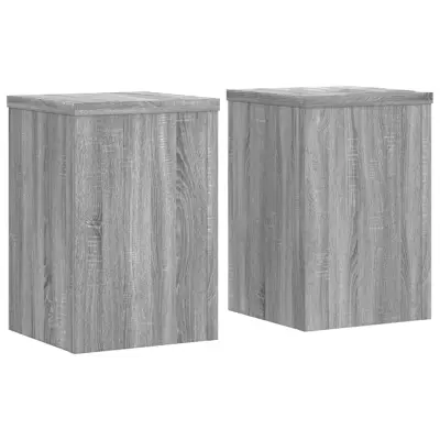 vidaXL Stojalo za rastline 2 kosa siva sonoma 25x25x35 cm inž. les