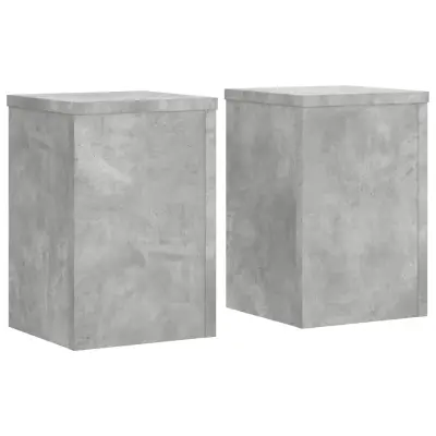 vidaXL Stojalo za rastline 2 kosa betonsko sivo 20x20x30 cm inž. les