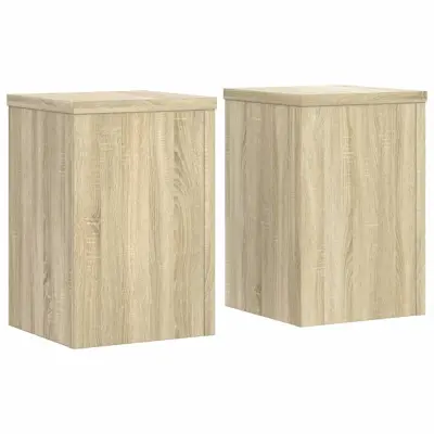 vidaXL Stojalo za rastline 2 kosa sonoma hrast 20x20x30 cm inž. les