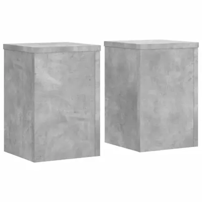 vidaXL Stojalo za rastline 2 kosa betonsko sivo 25x25x35 cm inž. les