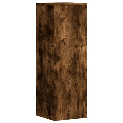 vidaXL Stojalo za rastline dimljeni hrast 33x33x100 cm inženirski les