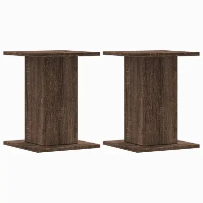 vidaXL Stojalo za rastline 2 kosa rjavi hrast 30x30x40 cm inž. les