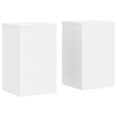 vidaXL Stojalo za rastline 2 kosa belo 30x30x50 cm inženirski les