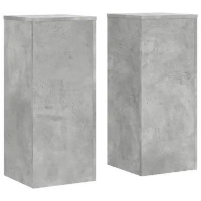 vidaXL Stojalo za rastline 2 kosa betonsko sivo 30x30x70 cm inž. les