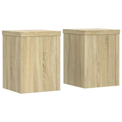 vidaXL Stojalo za rastline 2 kosa sonoma hrast 15x15x20 cm inž. les