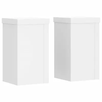 vidaXL Stojalo za rastline 2 kosa belo 10x10x18 cm inženirski les