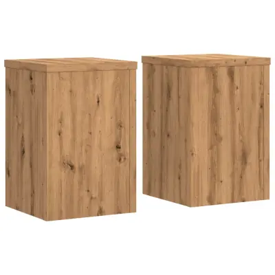 vidaXL Stojalo za rastline 2 kosa artisan hrast 25x25x35 cm inž. les