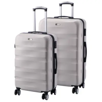Set potovalni kovček 32/60l / svetlo siv / 2 kos / polipropilen